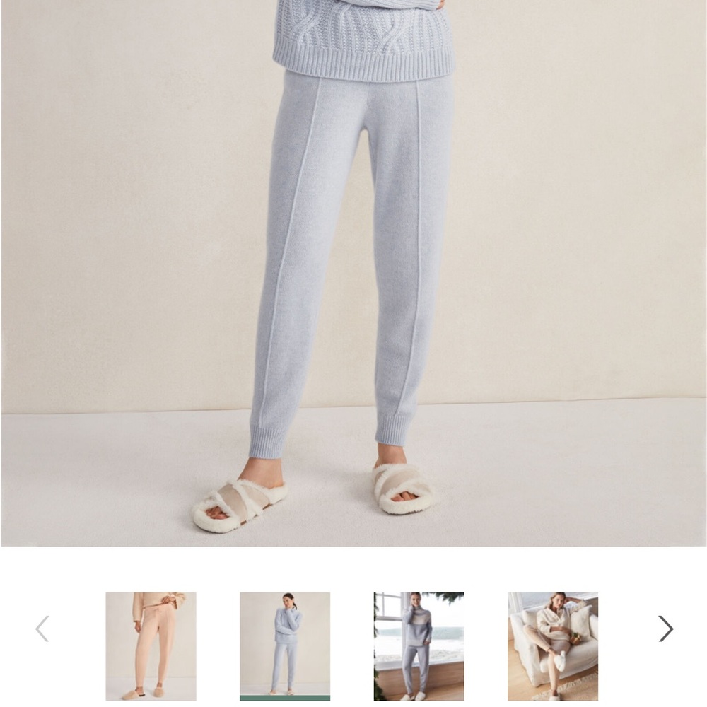 Cashmere Haven Well Within Light Blue Knit Joggers